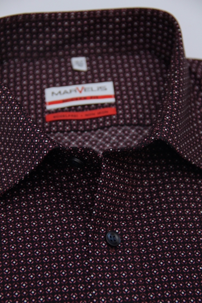 Marvelis Hemd extra lg. Arm 69cm, Modern Fit -rose/schwarz- 72176930